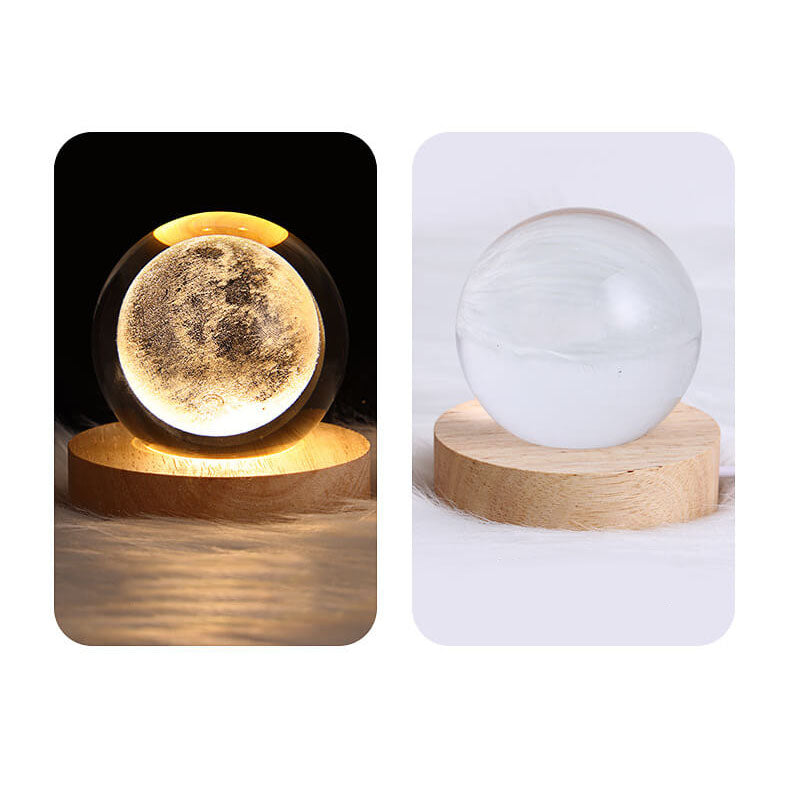Creative Decorative Star System Crystal Ball USB LED Night Light Table Lamp | Kalsten