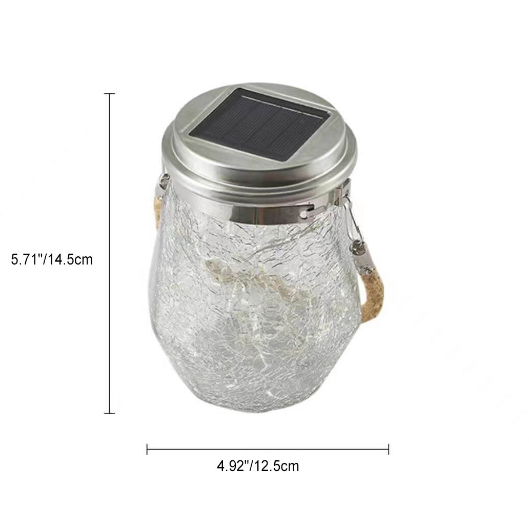Contemporary Creative Crackle Glass Bottle Star Decor LED Solar String Light For Outdoor Patio | Kalsten