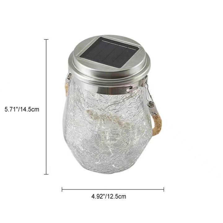Contemporary Creative Crackle Glass Bottle Star Decor LED Solar String Light For Outdoor Patio | Kalsten