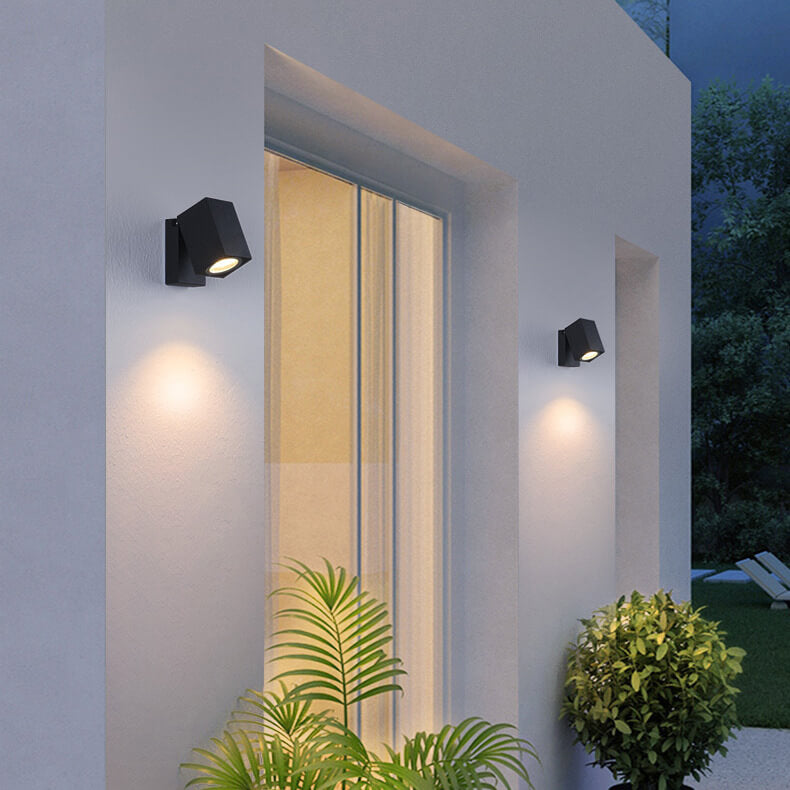 Modern Outdoor Waterproof Square Spotlight Adjustable Angle LED Garden Wall Sconce Lamp | Kalsten