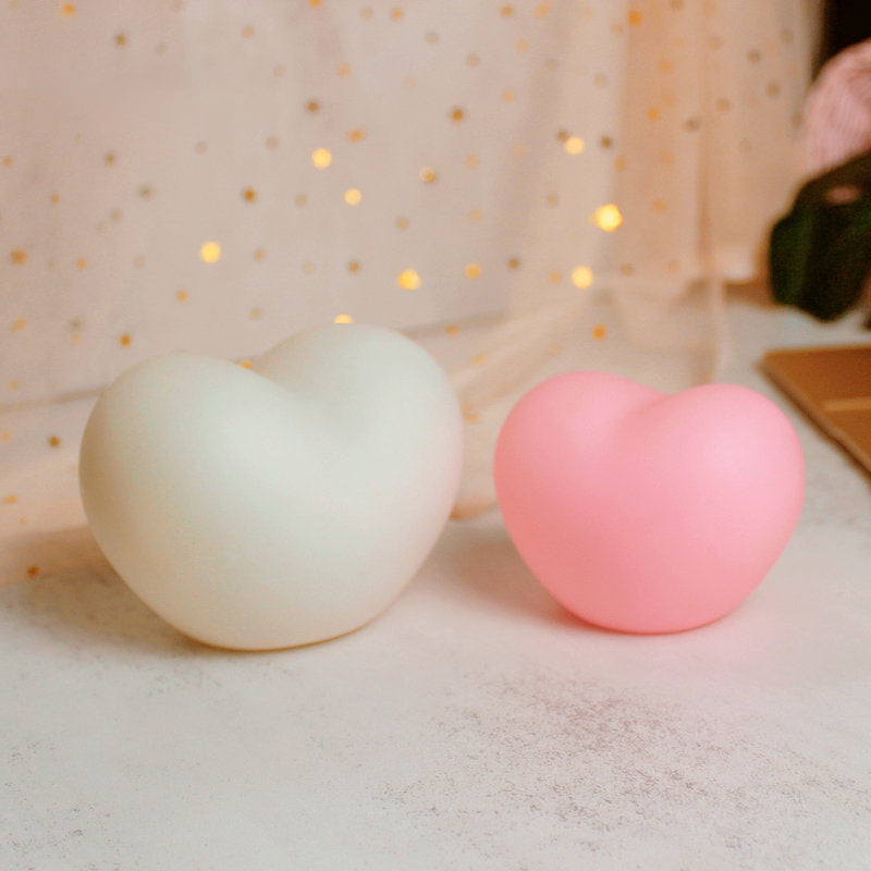 LuvSphere Silicone LED Night Light | Heart-Shaped Design | Table Lamp | Warm Mood Light | Decorative | Kalsten