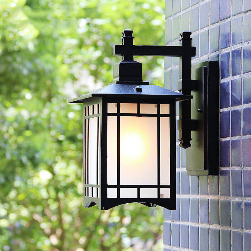 Modern Waterproof Solar Aluminum Chinese Pavilion Shape 1-Light Wall Sconce Lamp | Kalsten