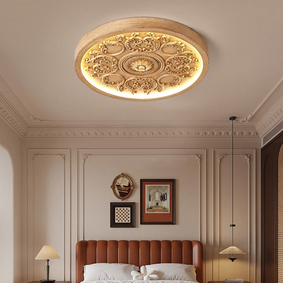 Flush Mount Ceiling Light Iron Acrylic 12.99 in White Living Room Bedroom Minimalist Built-in LED Dimmable Lighting | Kalsten