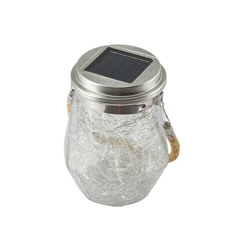 Contemporary Creative Crackle Glass Bottle Star Decor LED Solar String Light For Outdoor Patio | Kalsten