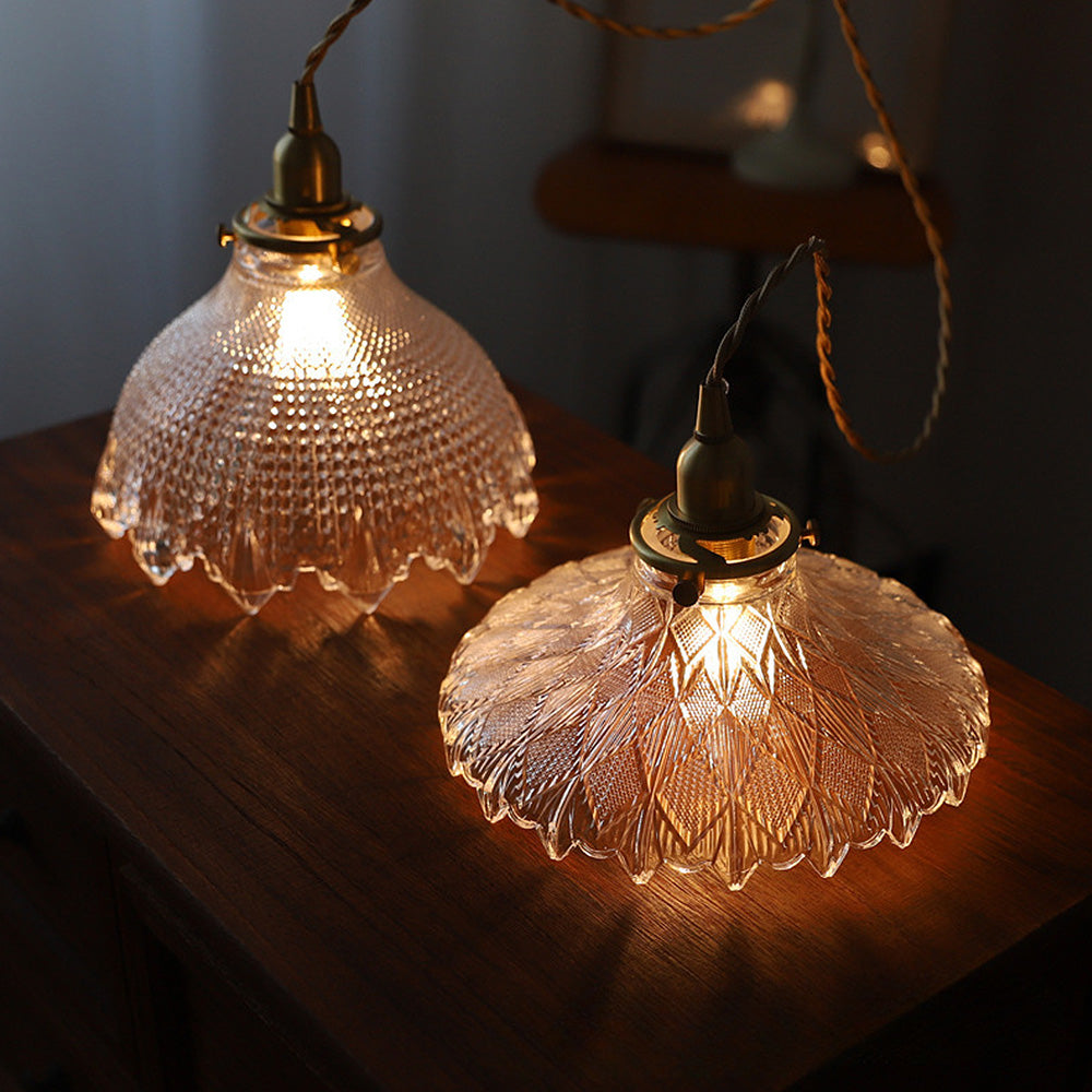 Mid-Century Vintage Glass Disc Pendant Light | Kalsten