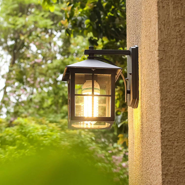 Modern Simplicity Waterproof Aluminum Square Glass Shade 1-Light Wall Sconce Lamp For Outdoor Patio | Kalsten