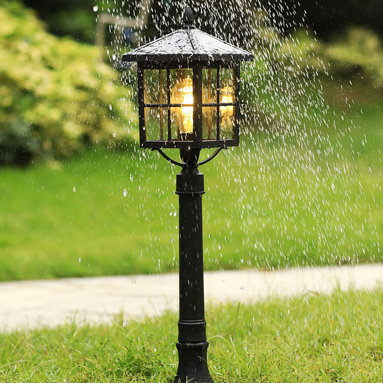 Industrial Solar Waterproof Die-Cast Aluminum Glass 1-Light Outdoor Lawn Landscape Light | Kalsten