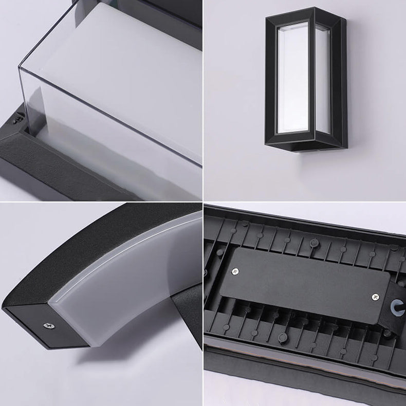Modern Creative Geometry Aluminum Outdoor Waterproof LED Wall Sconce Lamp | Kalsten