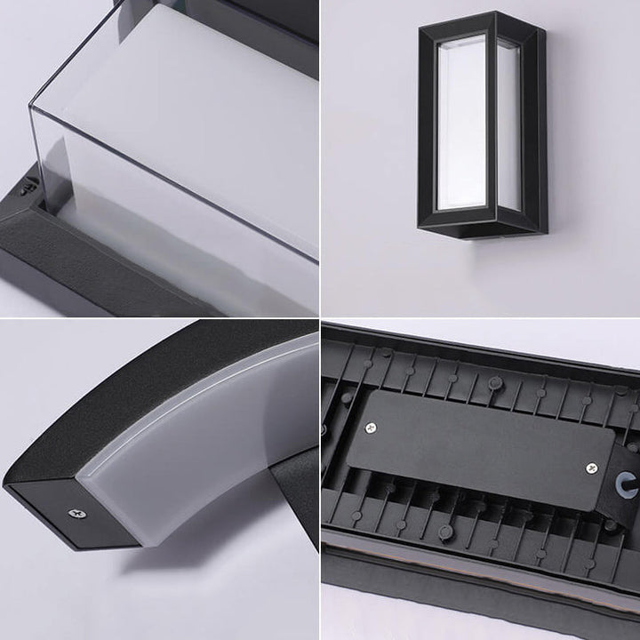 Modern Creative Geometry Aluminum Outdoor Waterproof LED Wall Sconce Lamp | Kalsten