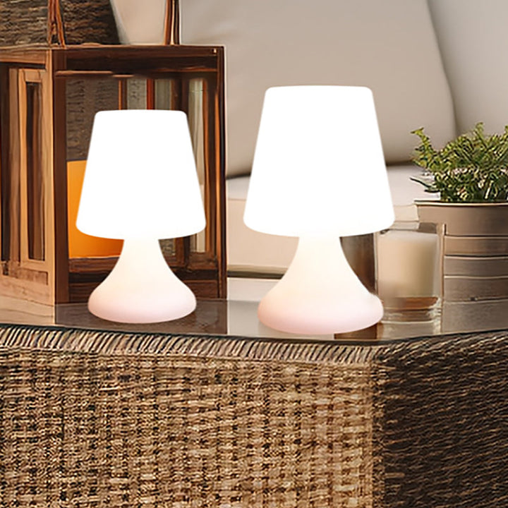 Modern Minimalist PE Cup Shape USB LED Table Lamp Night Light For Outdoor Patio | Kalsten