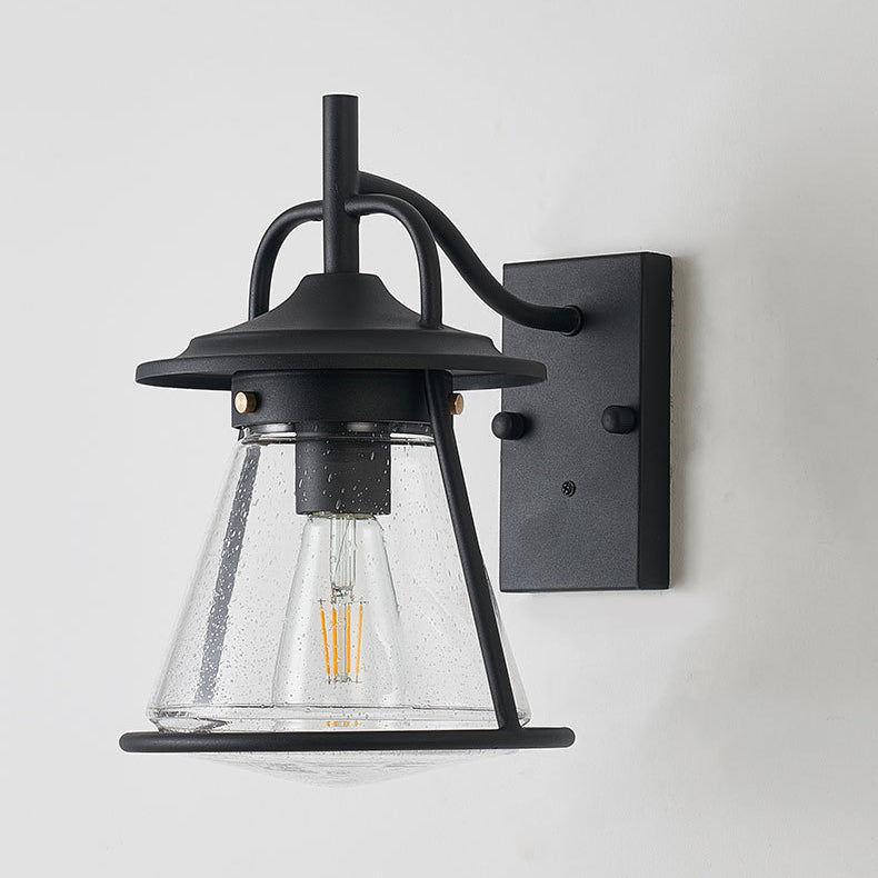 Waterproof Glass Cone Shade 1-Light Outdoor Wall Sconce Lamp | Kalsten
