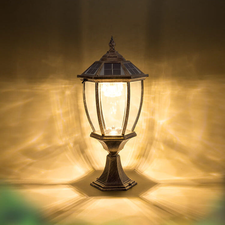 Outdoor Solar Waterproof Aluminum Glass 1-Light Lawn Landscape Light | Kalsten