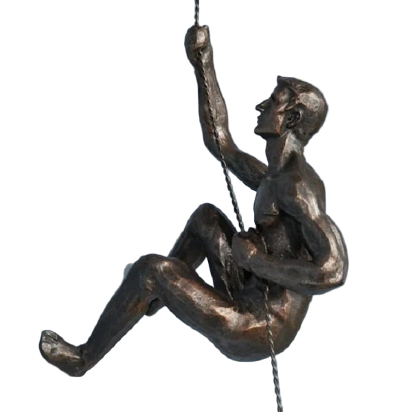 Kalsten | Wall Climbing Man Sculpture | Modern Resin Wall Art Decor | Creative Hanging Statue