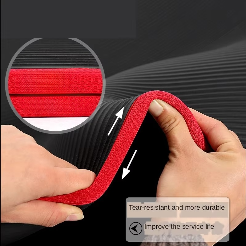 Kalsten | Extra Thick 0.39inch Non-Slip Exercise and Yoga Mat with Carry Band