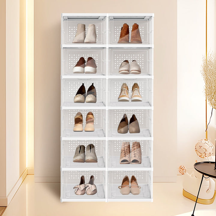 6 Layers Shoe Boxes Storage Box Stackable | Kalsten
