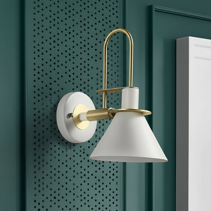 LED Wall Sconce Light – Modern Nordic Horn Iron Brass (37x20cm / 14.5x7.8in) | Kalsten