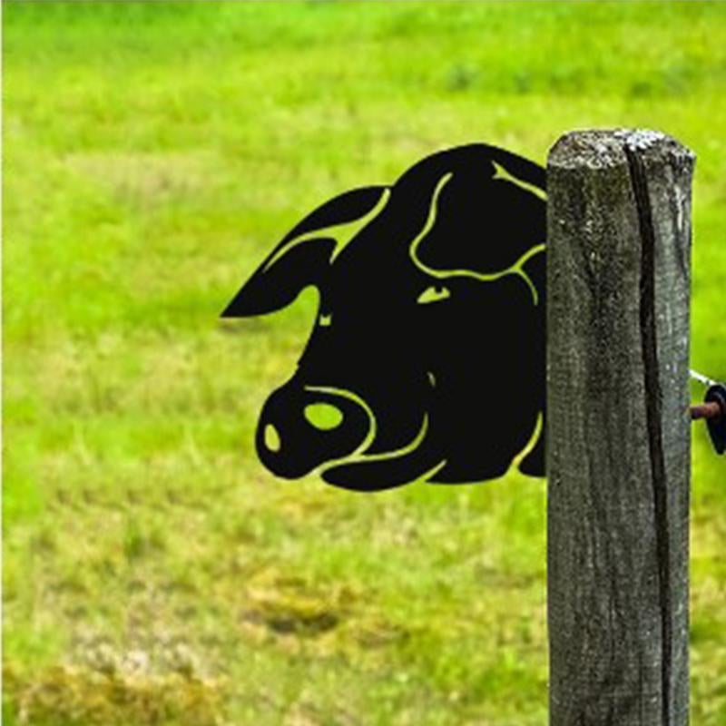 Outdoor Garden Farm Peeking Goat Metal Artwork Indoor Decor | Karnz