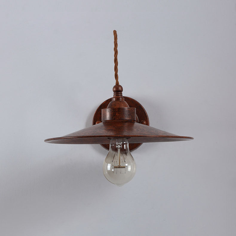 Contemporary Industrial Waterproof Metal Plate Bowl 1-Light Wall Sconce Lamp For Outdoor Patio | Kalsten
