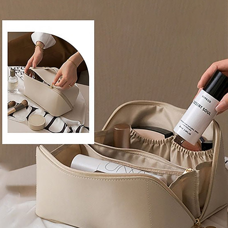 Portable leather travel cosmetic bag | Kalsten