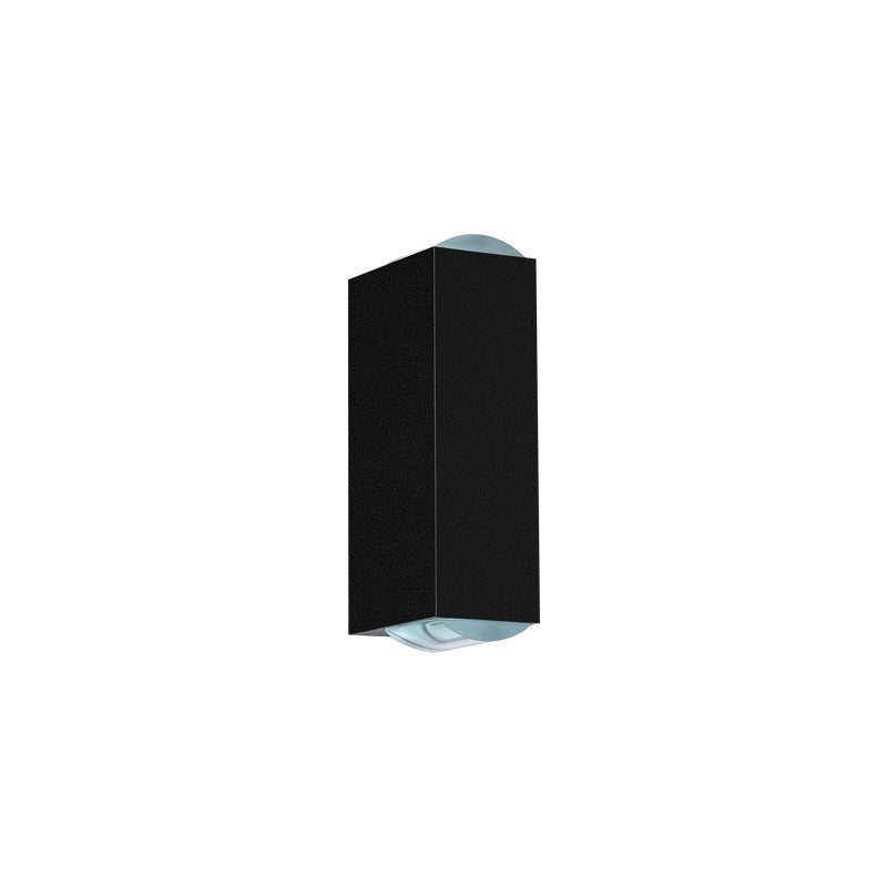 Modern Aluminum Lens Outdoor Patio Double-headed LED Wall Sconce Lamp | Kalsten