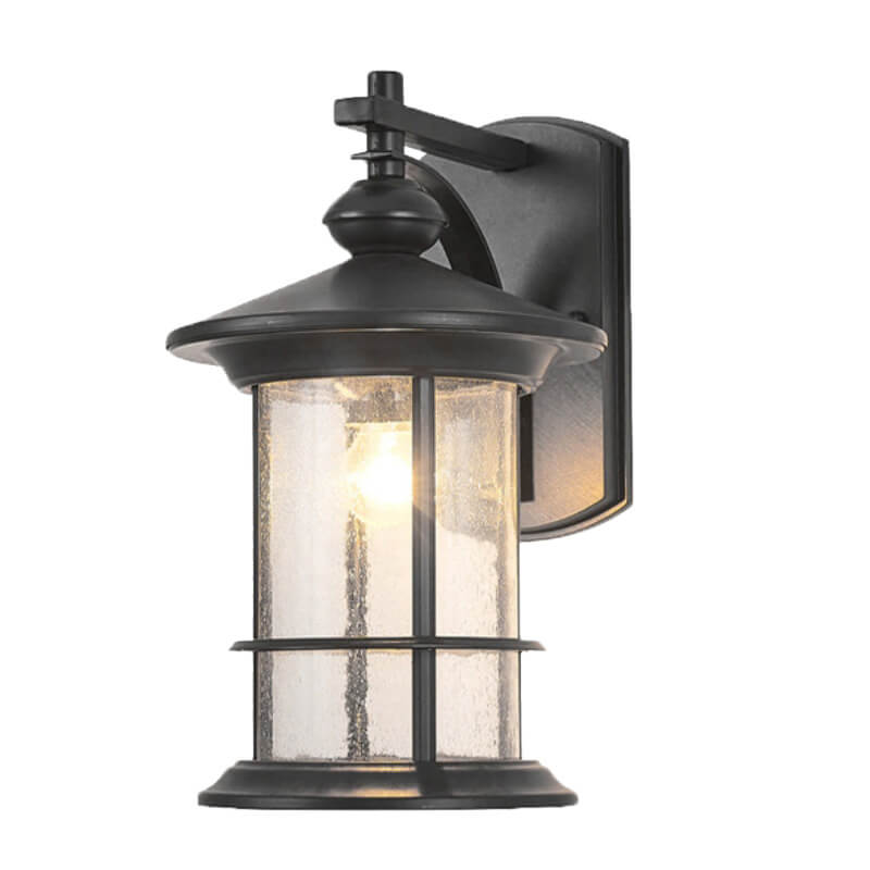 Industrial Vintage Bubble Glass Column 1-Light Outdoor Waterproof Wall Sconce Lamp | Kalsten