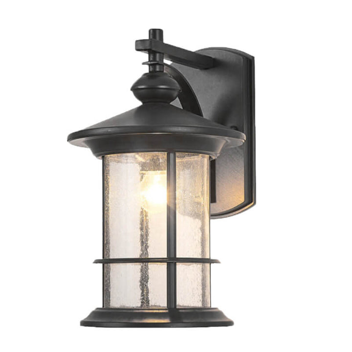 Industrial Vintage Bubble Glass Column 1-Light Outdoor Waterproof Wall Sconce Lamp | Kalsten