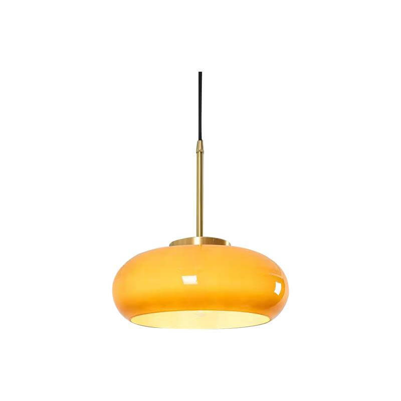 Pendant Light Glass Electroplated Copper 10.6 in Flush Mount Hallway Living Room Bedroom Modern Ceiling Lighting | Kalsten