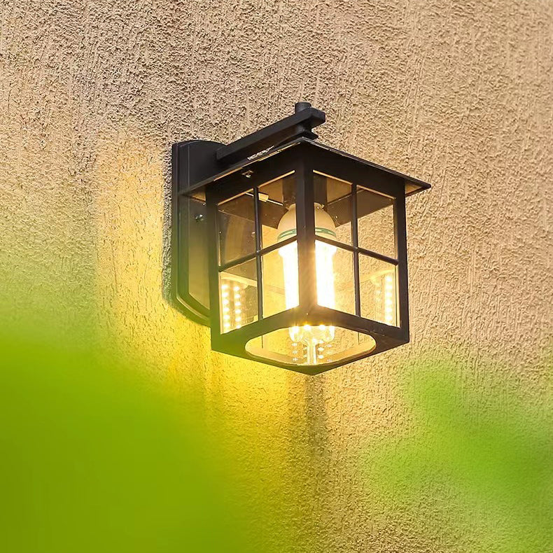Modern Simplicity Waterproof Aluminum Square Glass Shade 1-Light Wall Sconce Lamp For Outdoor Patio | Kalsten