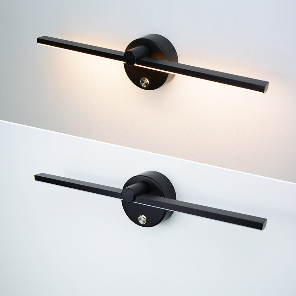 Nordic Minimalist Aluminium Long Bar Switch LED Mirror Wall Light Lamp | Kalsten