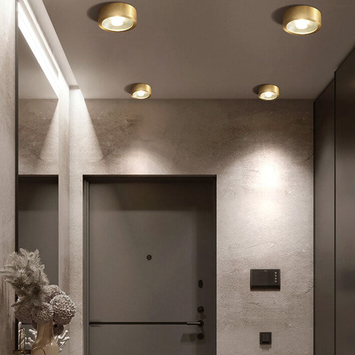 Flush Mount Ceiling Light Copper 4.72 in Built-In LED Modern Hallway Living Room Bedroom Lighting | Kalsten