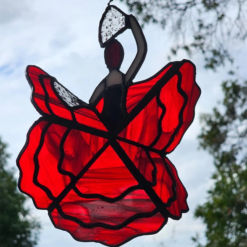 Kalsten | Dancing Lady Stained Spinner [Height of 9.8 inches]