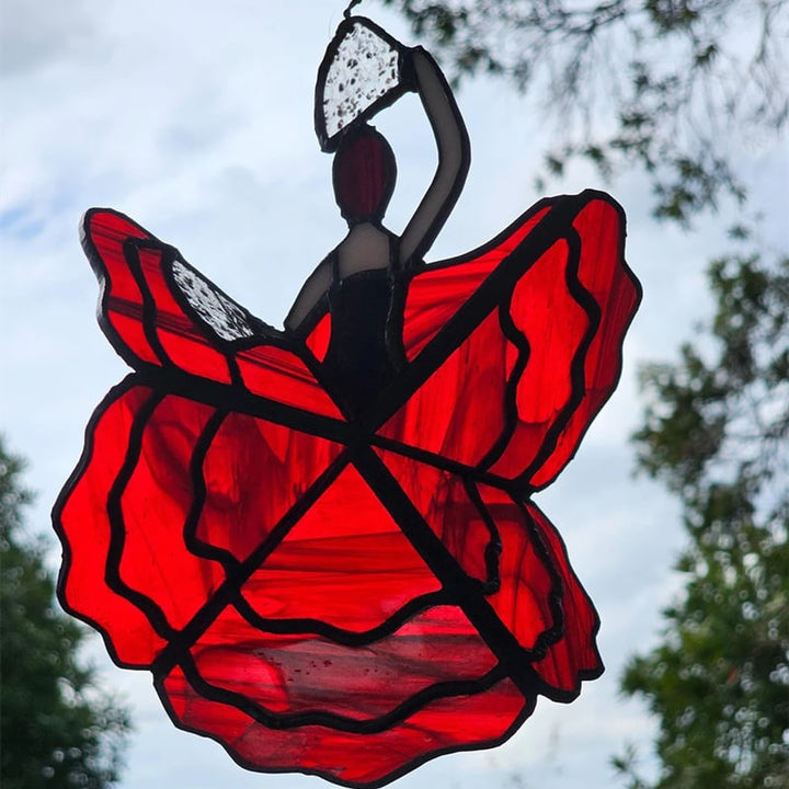 Kalsten | Dancing Lady Stained Spinner [Height of 9.8 inches]