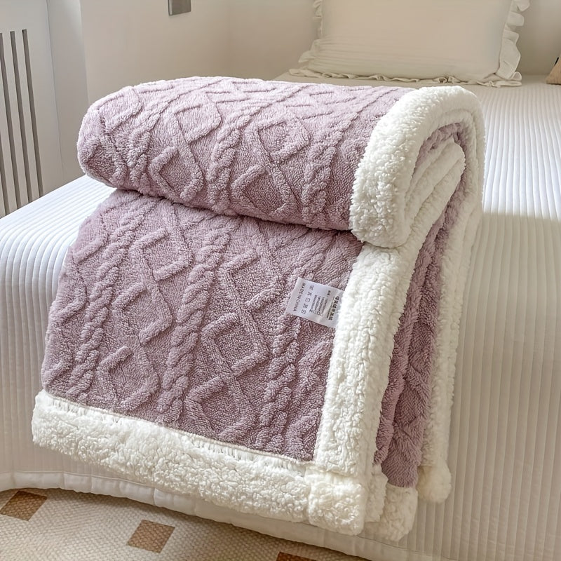 Stylish Reversible Fleece Blanket for Ultimate Comfort and Warmth Kalsten