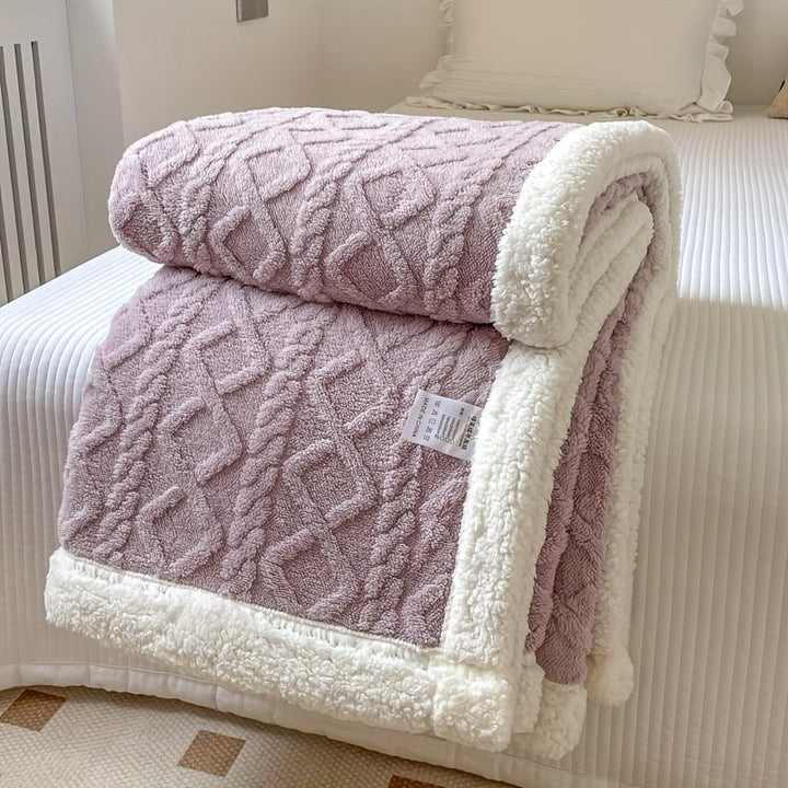 Stylish Reversible Fleece Blanket for Ultimate Comfort and Warmth Kalsten