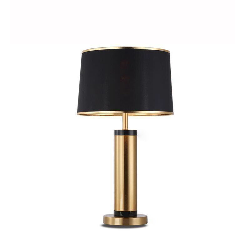 Modern Transitional Cylinder Iron Fabric 1-Light Table Lamp for the Living Room | Kalsten