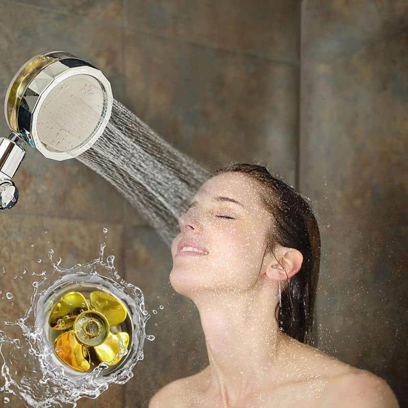 Shower head with high pressure - adjustable 360° rotating design - up to 40% water savings | Kalsten