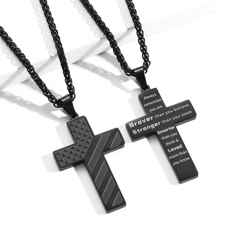 Kalsten | IronPride Cross American Flag Cross Necklace