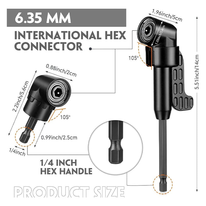 Drill machine angle attachment with accessory set | Kalsten