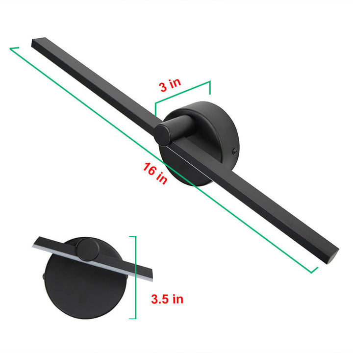 Nordic Minimalist Aluminium Long Bar Switch LED Mirror Wall Light Lamp | Kalsten