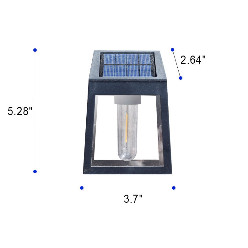 Modern Square Plastic Solar LED Outdoor Waterproof Garden Landscape Wall Sconce Lamp | Kalsten