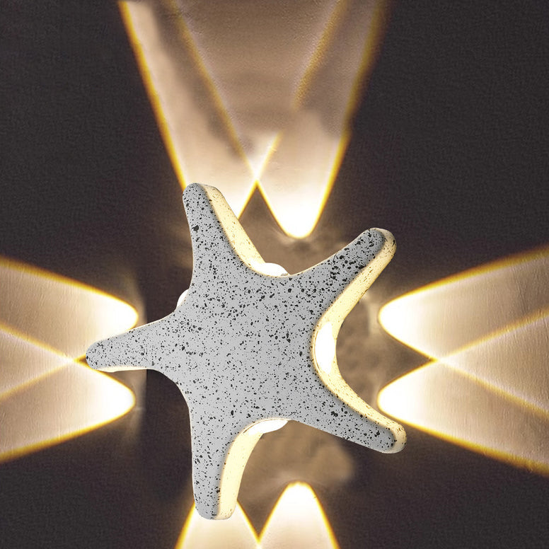 Kalsten | Contemporary Simplicity Aluminum Starfish Design LED Waterproof Wall Lantern Lamp for Outdoor Terrace