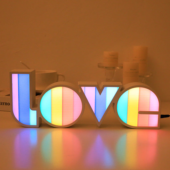 Modern Art Deco waterproof PS LOVE letters LED table lamp for the bedroom | Kalsten