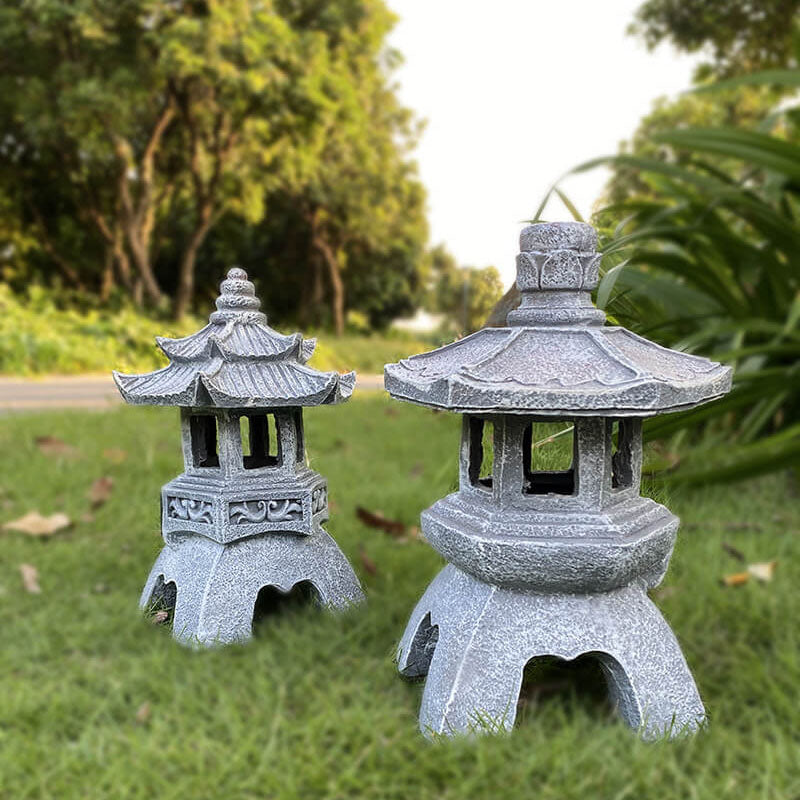 Retro Decorative Solar Tower Resin LED Outdoor Landscape Lighting | Kalsten