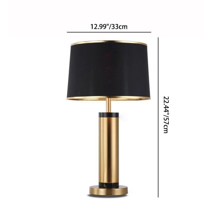 Modern Transitional Cylinder Iron Fabric 1-Light Table Lamp for the Living Room | Kalsten