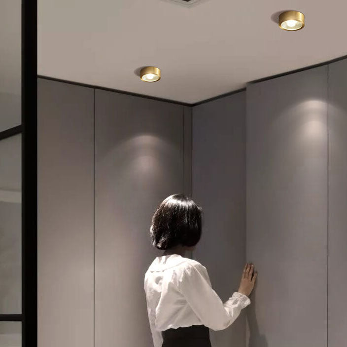 Flush Mount Ceiling Light Copper 4.72 in Built-In LED Modern Hallway Living Room Bedroom Lighting | Kalsten