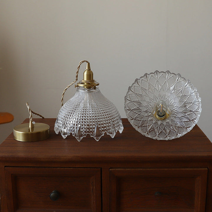 Mid-Century Vintage Glass Disc Pendant Light | Kalsten