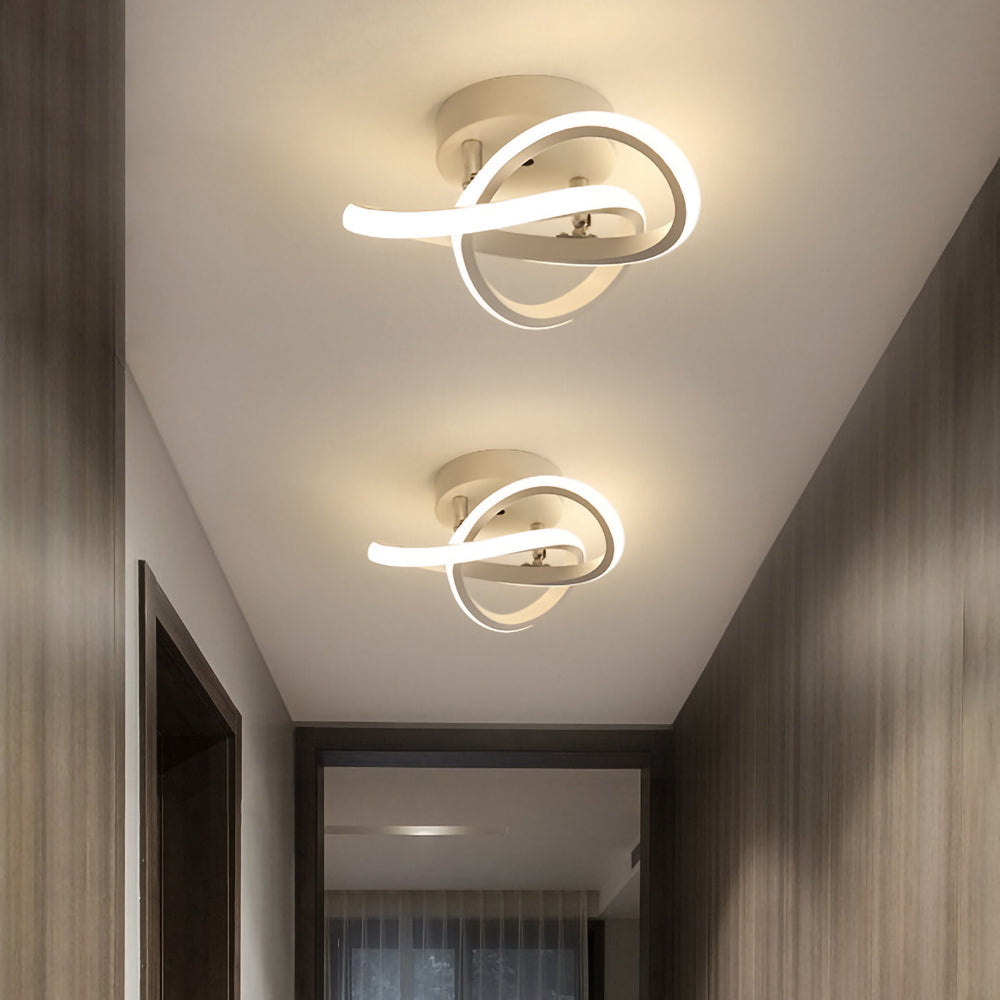 Kalsten | Ceiling Light with LED Black Metal Frame