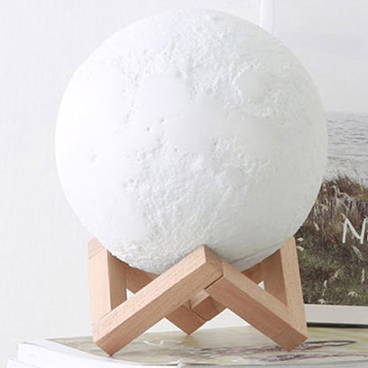 Creative Mini Rechargeable 3D Printed Moon 1-Light LED Table Lamp | Kalsten