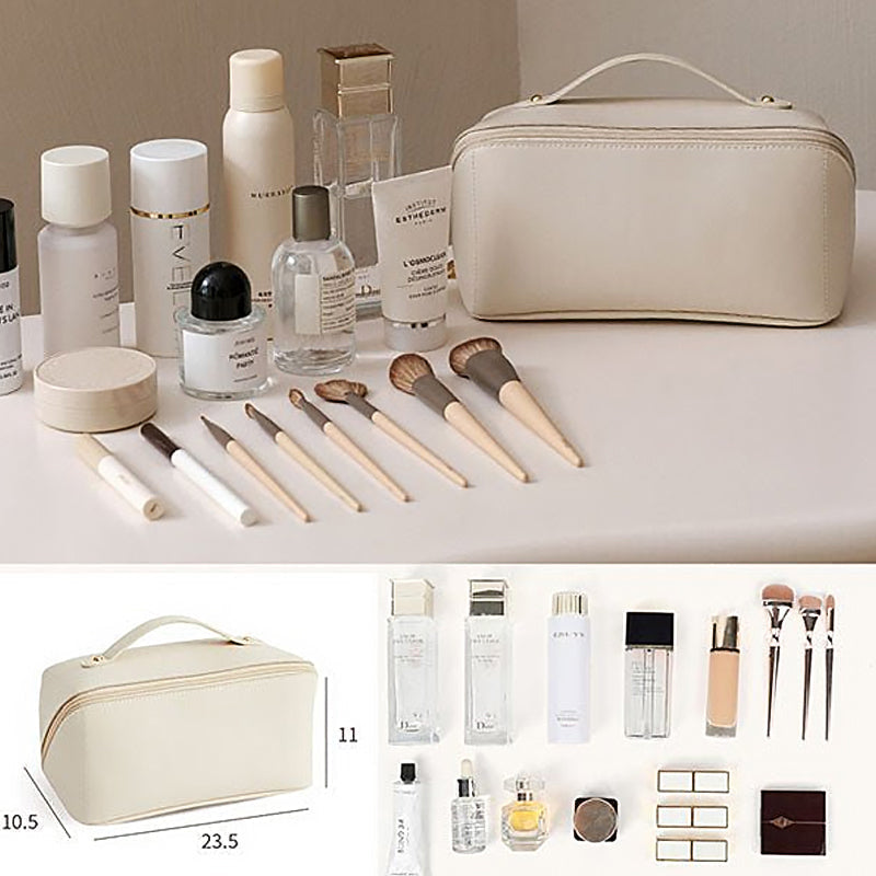 Portable leather travel cosmetic bag | Kalsten