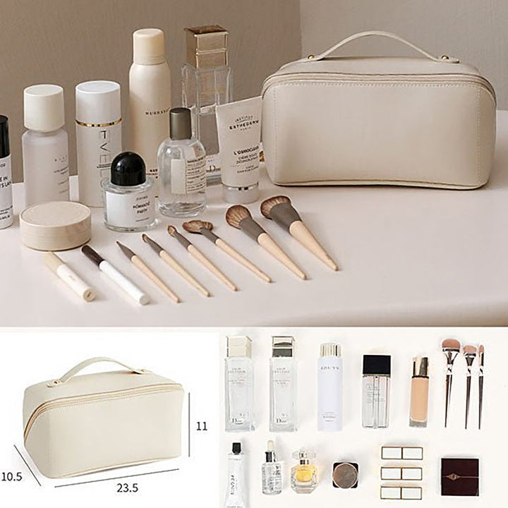 Portable leather travel cosmetic bag | Kalsten